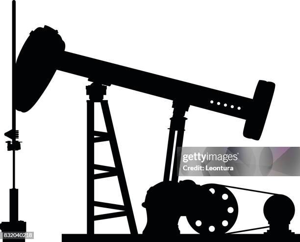 oil well - oil pumping station stock illustrations