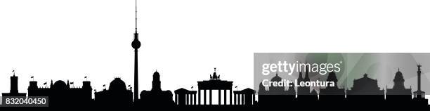 berlin - berlin panorama stock-grafiken, -clipart, -cartoons und -symbole