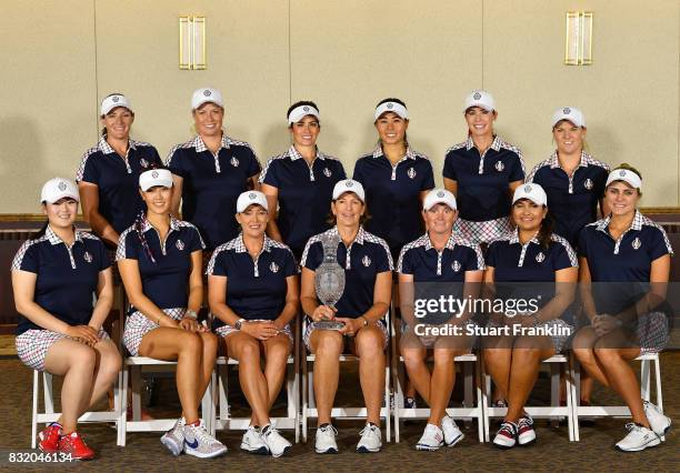 Brittany Lang, Brittany Lincicome, Gerina Piller, Danielle Kang, Paula Creamer, and Austin Ernst. Front row L-R) Angel Yin, Michelle Wie, Cristie...