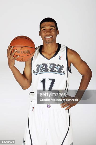 Ronnie Price of the Utah Jazz poses for a portrait during NBA Media Day on September 29, 2008 at Zions Basketball Center in Salt Lake City, Utah....