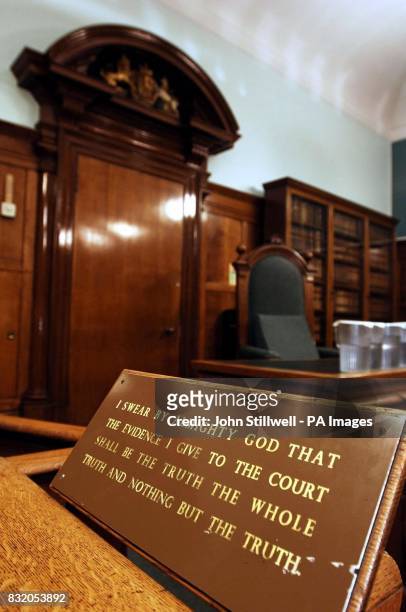 The witness box in court number one at Bow Street Magistrates Court, central London, which closes for business for the final time today.