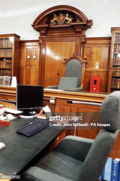 The judge's chair in court number one at Bow Street Magistrates Court, central London, which closes for business for the final time today.