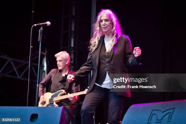 American singer Patti Smith performs live on stage during a concert at the Zitadelle Spandau on August 15, 2017 in Berlin, Germany.