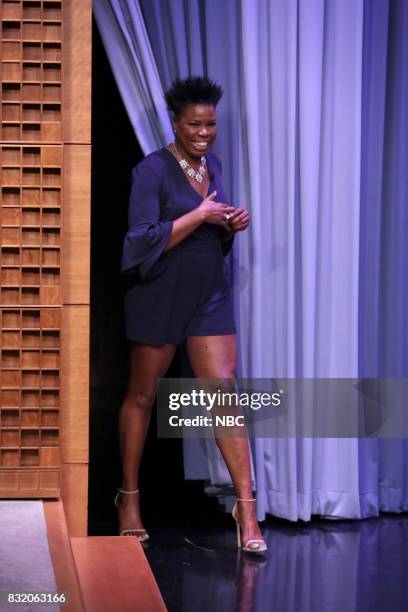 Episode 0726 -- Pictured: Comedian Leslie Jones arrives on August 15, 2017 --