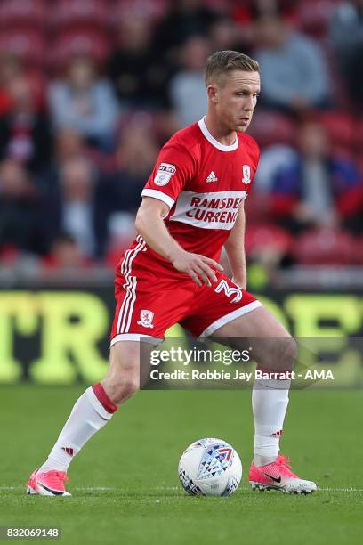 Adam Forshaw of Middlesbrough during the Sky Bet Championship match between Middlesbrough and Burton Albion at Riverside Stadium on August 15, 2017...