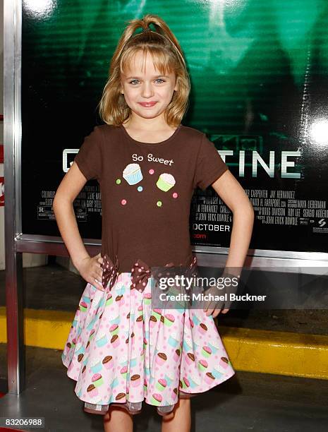 Actress Joey King arrives at the premiere of Screen Gems' "Quarantine" at Knott's Scary Farm on October 9, 2008 in Buena Park, California.