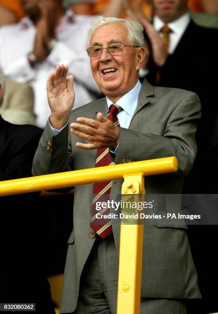 Aston Villa Chairman Doug Ellis takes his seat before the pre-season friendly against Wolves at Molineux, Wolverhampton.