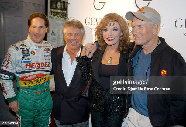 Mario Dominguez, Mario Andretti, Joan Collins and Paul Newman