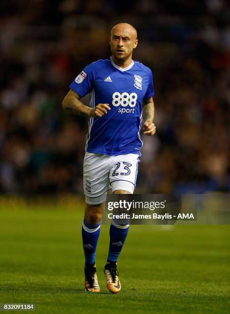 David Cotterill of Birmingham City during the Sky Bet Championship match between Birmingham City and Bolton Wanderers at St Andrews on August 15,...