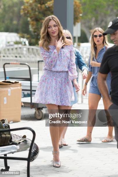 Lili Simmons visits "Extra" at Universal Studios Hollywood on August 15, 2017 in Universal City, California.