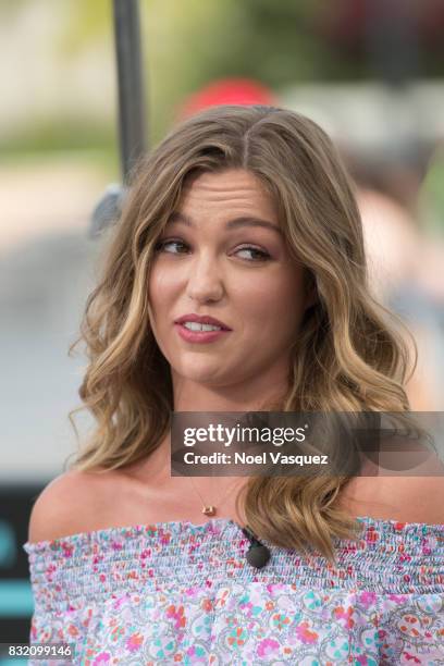 Lili Simmons visits "Extra" at Universal Studios Hollywood on August 15, 2017 in Universal City, California.