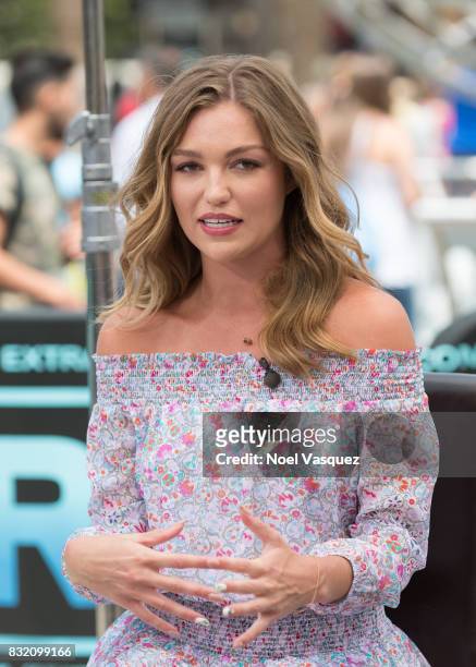 Lili Simmons visits "Extra" at Universal Studios Hollywood on August 15, 2017 in Universal City, California.