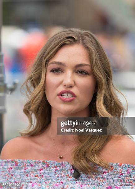 Lili Simmons visits "Extra" at Universal Studios Hollywood on August 15, 2017 in Universal City, California.