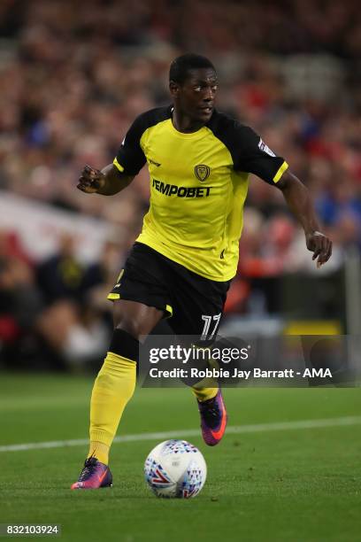 Marvin Sordell of Burton Albion during the Sky Bet Championship match between Middlesbrough and Burton Albion at Riverside Stadium on August 15, 2017...