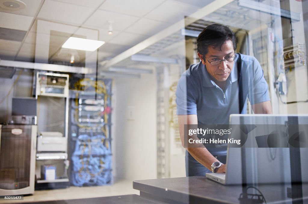 Computer Technician in Server Room