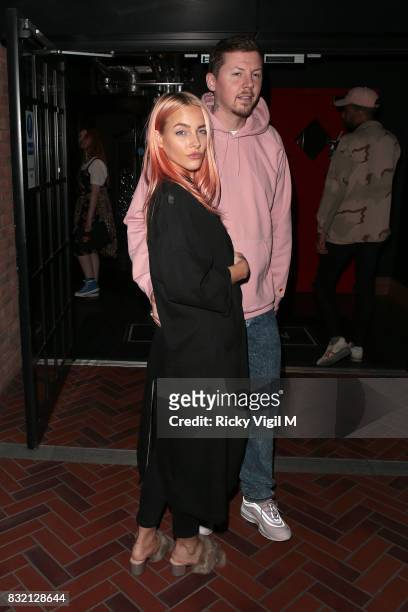 Professor Green and Fae Williams attend Ella Eyre - single launch party at The Curtain on August 15, 2017 in London, England.