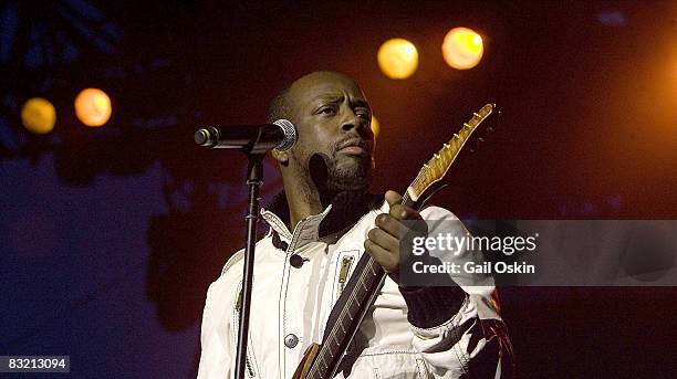 Wyclef Jean performs at the 2008 MtvU's Campus Invasion Music Tour at the University of Massachusetts May 4, 2008 in Boston, Massachusetts.