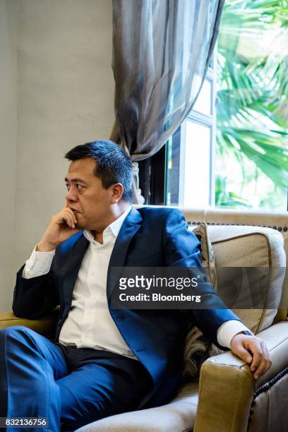 Billionaire Chen Tianqiao, founder and chairman of Shanda Group, listens during an interview in Singapore, on Friday, June 9, 2017. A dozen years...