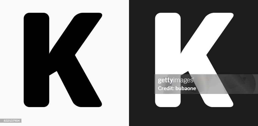 Buchstabe Ksymbol Auf Schwarzwei vektorhintergr nde Stock Illustration buchstabe-ksymbol-auf-schwarzwei-vektorhintergr-nde-stock-illustration