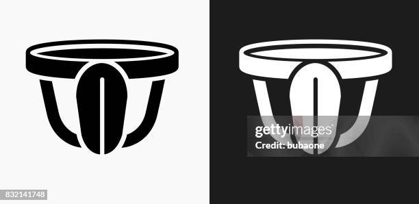 men briefs icon on black and white vector backgrounds - boxer briefs stock illustrations