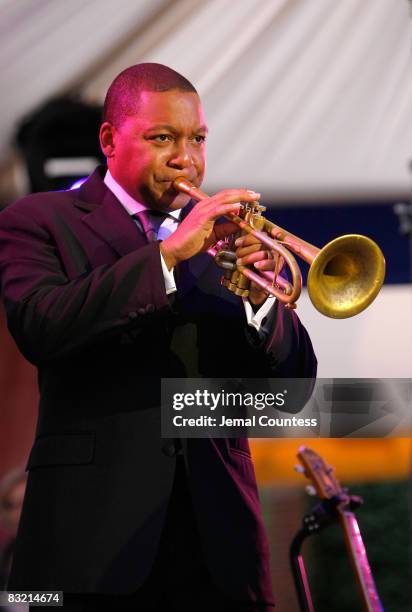 Musician Wynton Marsalis and Company perform during the Wildlife Conservation Society's "Safari! India" Gala Honoring David T. Schiff at the Central...