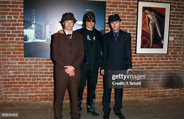 Danny Masterson, Gottfried Helnwein, artist, and Bryten Goss, artist