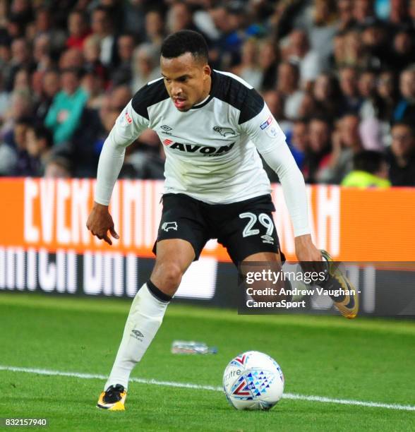 Derby County's Marcus Olsson during the Sky Bet Championship match between Derby County and Preston North End at Pride Park Stadium on August 15,...