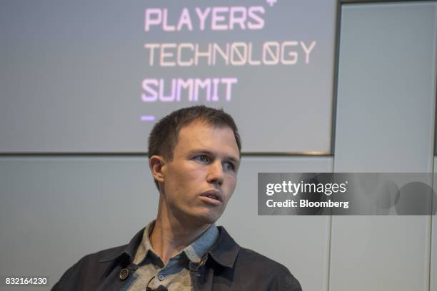 Dave Finocchio, co-founder and chief executive officer of The Bleacher Report Inc., speaks during Players Technology Summit in San Francisco,...