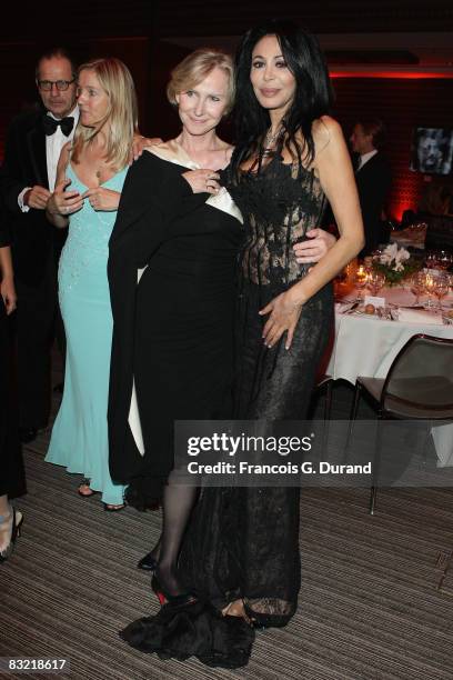 Marine Jacquemin and Yasmina Benguigui attend the Cinema Verite Festival Opening night on October 1O, 2008 in Geneva, Switzerland.