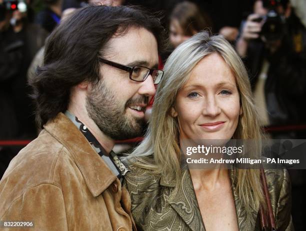 Rowling and her husband Dr Neil Murray at the Dominion theatre in Edinburgh for the Premier of Snow Cake during the Edinburgh International Festival.