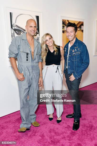 Claude Morais, Mandy Mitchell and Brian Wolk at "Pinkie Swear" Makeup Collective Celebrates Launch With Special Exhibition "Drawn In: Beauty...