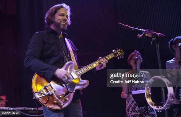 Guitarist Rich Robinson of The Magpie Salute performs at Neighborhood Theatre on August 15, 2017 in Charlotte, North Carolina.