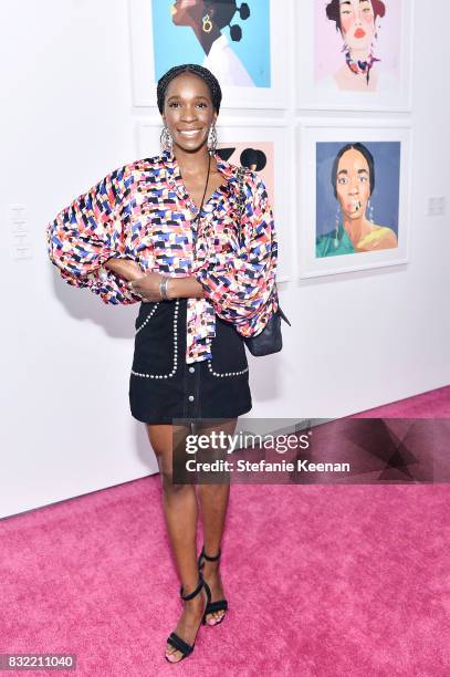 Monica Ahanonu at "Pinkie Swear" Makeup Collective Celebrates Launch With Special Exhibition "Drawn In: Beauty Illustration in the Digital World"...