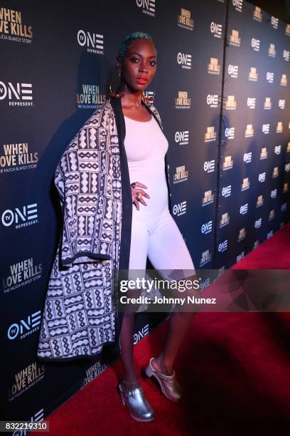 Bre Scullark attends the"When Love Kills: The Falicia Blakely Story" New York Premiere at AMC Empire 25 theater on August 15, 2017 in New York City.