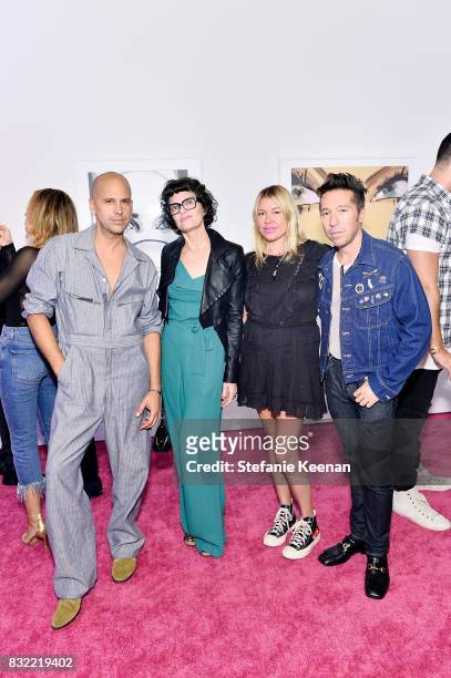 Claude Morais; Susan Anderson, Dayna Zegarelli and Brian Wolk at "Pinkie Swear" Makeup Collective Celebrates Launch With Special Exhibition "Drawn...
