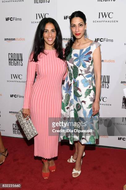 Rory Tahari and Huma Abedin attend the "Crown Heights" New York premiere at Metrograph on August 15, 2017 in New York City.