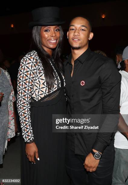 Tasha Smith and Peyton Alex Smith attend "When Love Kills: The Falicia Blakely Story" New York Premiere at AMC Empire 25 theater on August 15, 2017...