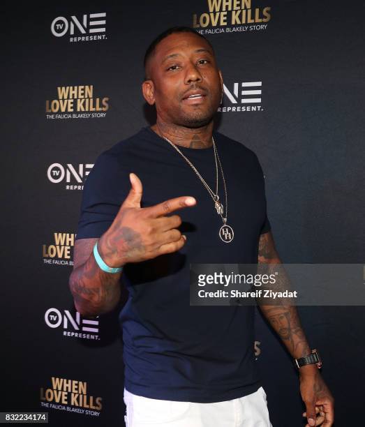 Maino attends "When Love Kills: The Falicia Blakely Story" New York Premiere at AMC Empire 25 theater on August 15, 2017 in New York City.