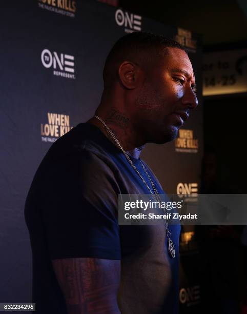 Maino attends "When Love Kills: The Falicia Blakely Story" New York Premiere at AMC Empire 25 theater on August 15, 2017 in New York City.