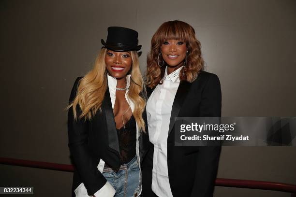 Yandy Smith and Tami Roman attend "When Love Kills: The Falicia Blakely Story" New York Premiere at AMC Empire 25 theater on August 15, 2017 in New...