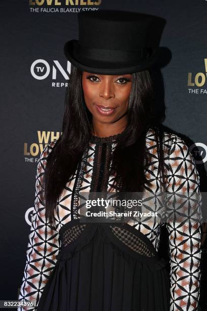 Tasha Smith attends "When Love Kills: The Falicia Blakely Story" New York Premiere at AMC Empire 25 theater on August 15, 2017 in New York City.