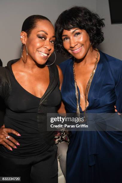 Tichina Arnold and Terri J. Vaughn at "Survivor's Remorse" Season 4 Celebration and RonReaco Lee's Kontrol Homme Cover Release Party at The Marke on...