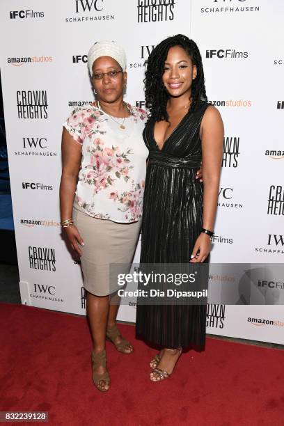 Natalie Paul and guest attend the "Crown Heights" New York premiere at Metrograph on August 15, 2017 in New York City.