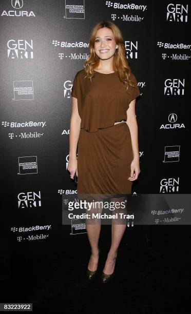 Mandy Moore arrives to the 11th Annual "Fresh Faces In Fashion" presented by Gen Art and Blackberry held at the Peterson Automotive Museum on October...