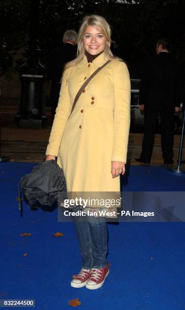 Holly Willoughby arriving at the opening of the PDSA Pet Pawtraits calendar exhibition at the Mall galleries, central London. Picture date: Wednesday...