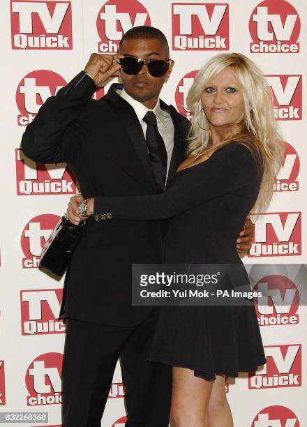 Noel Clarke and Camille Coduri arrives for the TV Quick and TV Choice Awards at the Dorchester Hotel, central London.