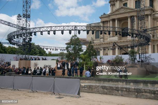 The Dior catwalk set day 2 of Paris Haute Couture Fashion Week Autumn/Winter 2017, on July 3, 2017 in Paris, France.
