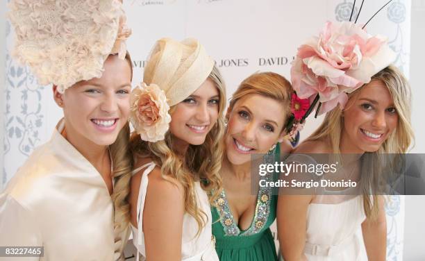 Fashion ambassadors Sarah Cant, Natascha Witzeb, TV presenter Katrina Roundtress and Tessa Mitrousis pose during the Chadstone Fashion Stakes Heats...