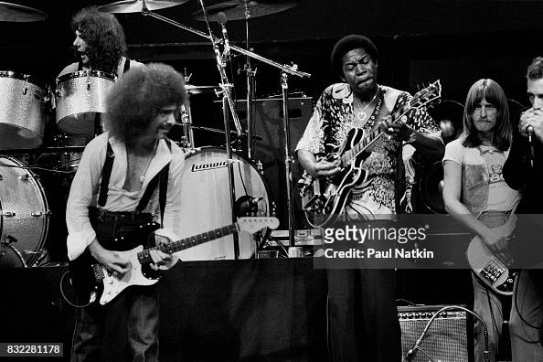 Ansley Dunbar, Neal Schon, Luther Allison and Ross Valory at the WTTW ...