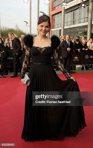 Actress Katharina Wackernagel arrives for the German TV Award 2008 at the Coloneum on October 11, 2008 in Cologne, Germany.
